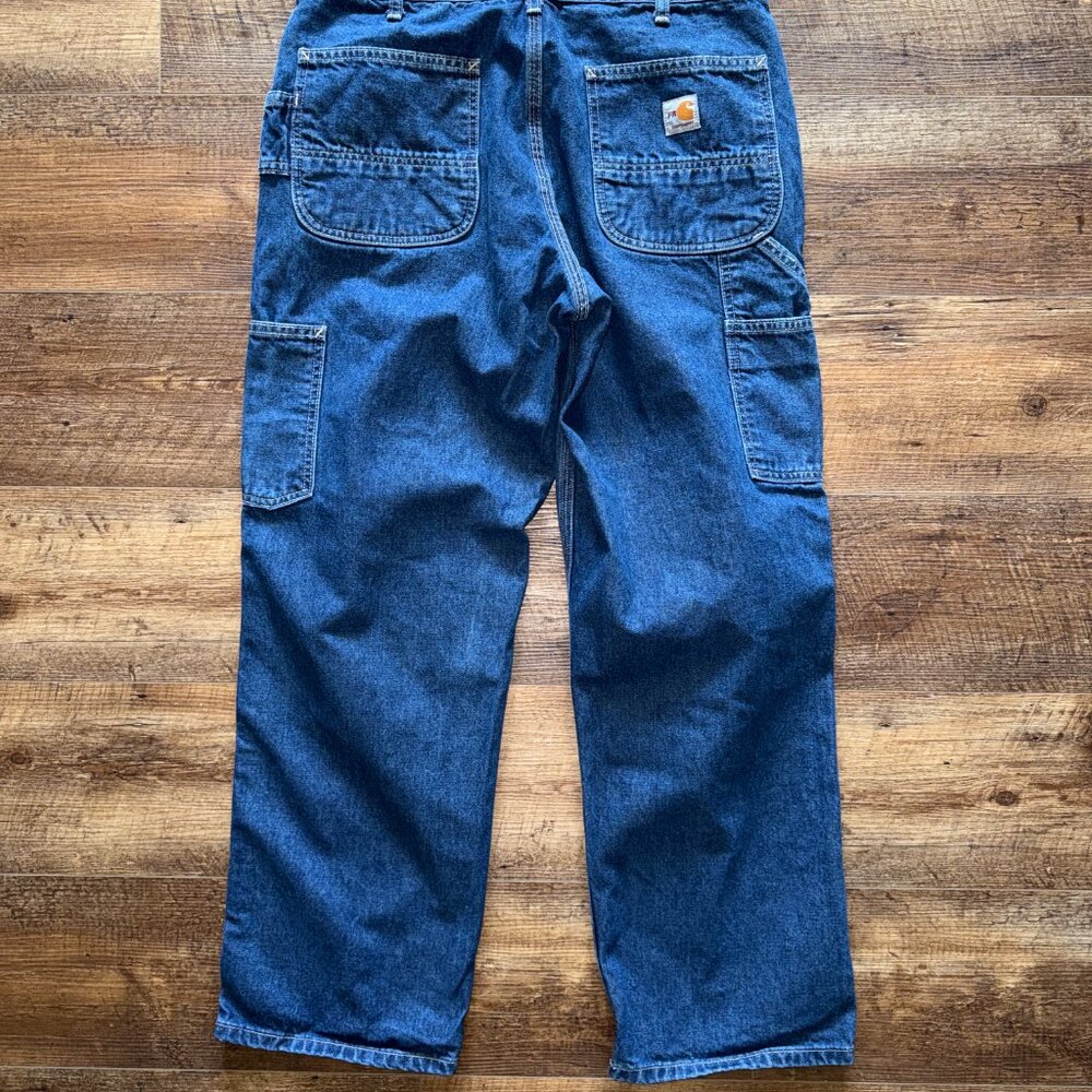 Carhartt Men's FR Signature Denim Dungaree NWOT 34X30 - Picture 2 of 14